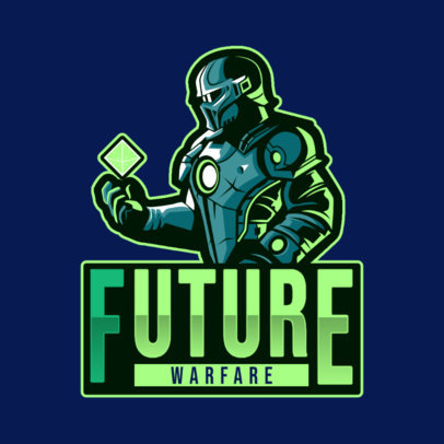 Gaming Logo Generator Featuring a Futuristic Soldier 4305b