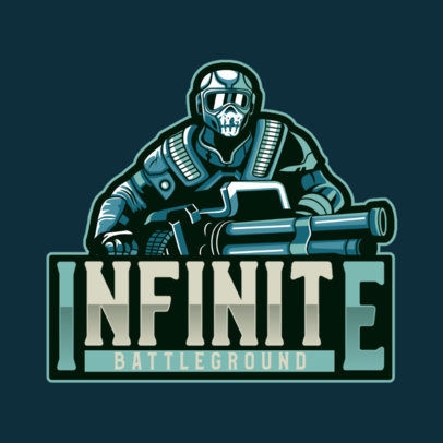 Logo Maker Featuring a Shooter Character Inspired by Gears of War 4305c