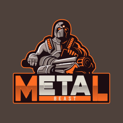 Logo Maker for Gamers with a Character Inspired by Gears of War 4305e