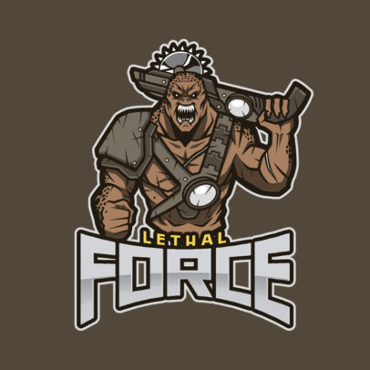 Gears-Inspired Gaming Logo Maker Featuring a Mutated Character 4302i