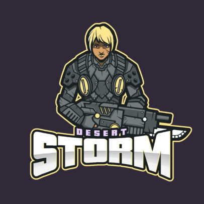 Logo Maker with a Character Graphic Inspired by Anya Stroud from Gears of War 4302j