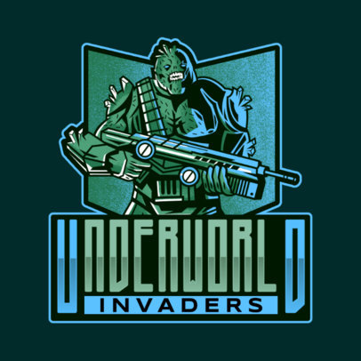 Gaming Logo Maker Featuring a Shooter Creature Inspired by Gears of War 4305i