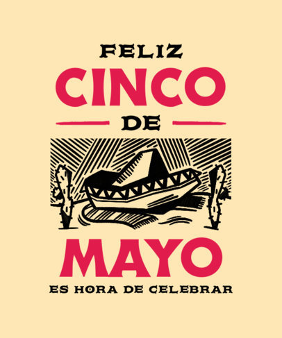 T-Shirt Design Maker Featuring a Cinco de Mayo Theme