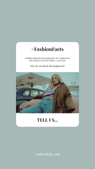 Instagram Story Generator Featuring a Reminder With a Fashion Fact 