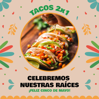Instagram Post Design Template for a Cinco de Mayo Celebration Sale