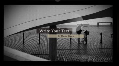 Slideshow Video Template With a Black and White Aesthetic and Text Animations 