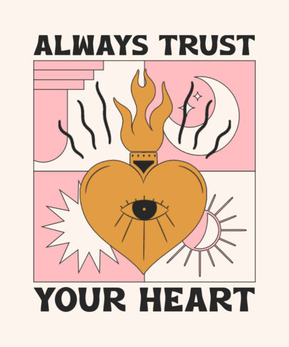 Quote T-Shirt Design Template with an Esoteric Style