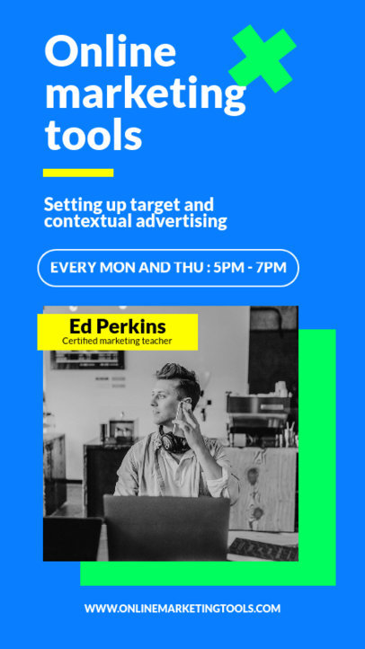 Instagram Story Design Template to Announce an Online Course