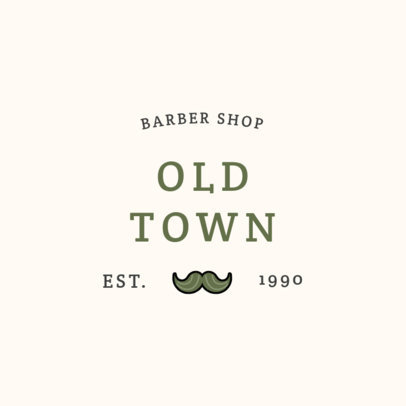 Barber Shop Logo Generator Featuring a Mustache Clipart