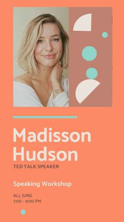 Instagram Story Template for an Online Speaking Workshop Ad 3846a-el1