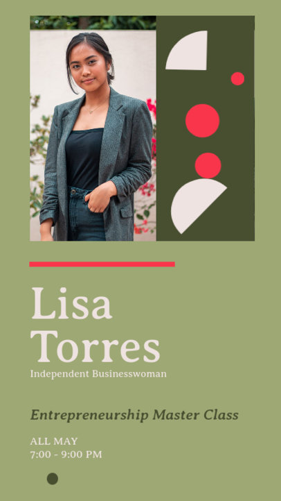 Instagram Story Template for an Entrepreneurship Master Class 3846f-el1