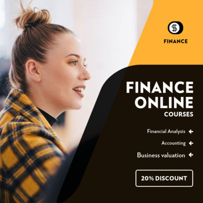 Instagram Post Template for Online Finance Courses 