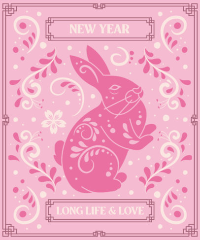 Festive T-Shirt Design Template for the Lunar New Year Celebration