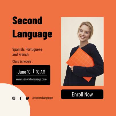 Education-Themed Instagram Post Design Creator for Language Classes
