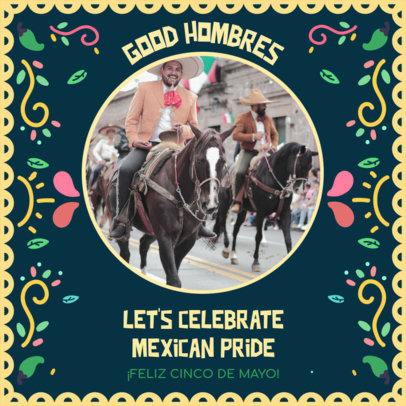 Mexican Fiesta-Themed Instagram Post Creator for Cinco de Mayo