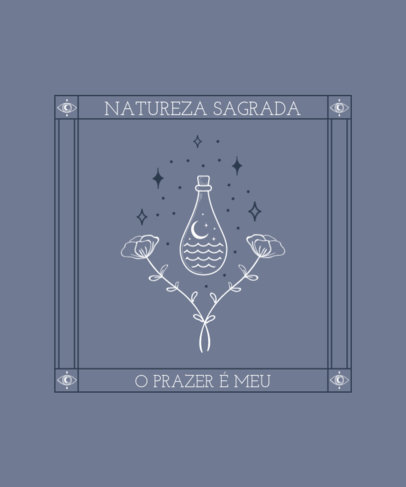 Illustrated T-Shirt Design Maker Featuring Flowers and a Potion Bottle 