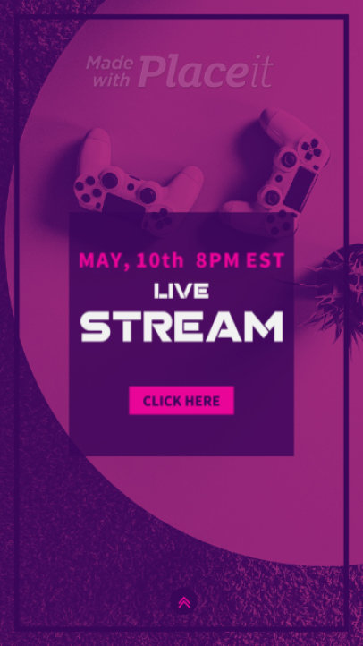 Instagram Story Video Creator to Announce a Gaming Live Stream 