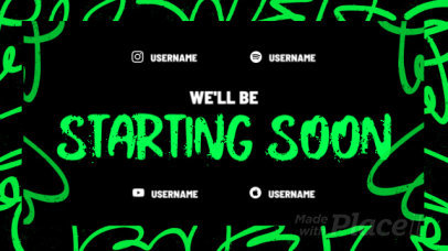 Graffiti-Styled Twitch Starting Soon Screen Video Generator 2644a-3281