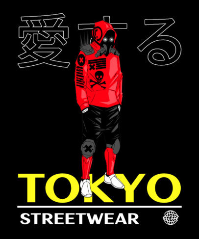 T-Shirt Design Maker with Illustrated Streetwear-Style Warriors