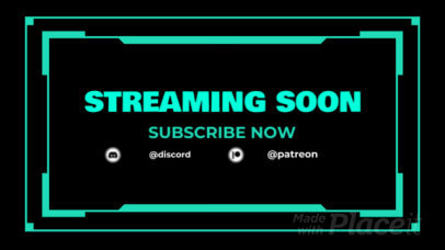 Starting Soon Screen Video Generator for Gamers Featuring a Futuristic Frame 768a 3276