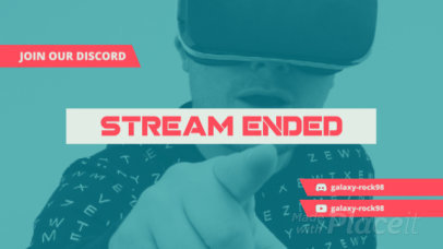 Twitch Screen Video Template for an Ended Stream Announcement