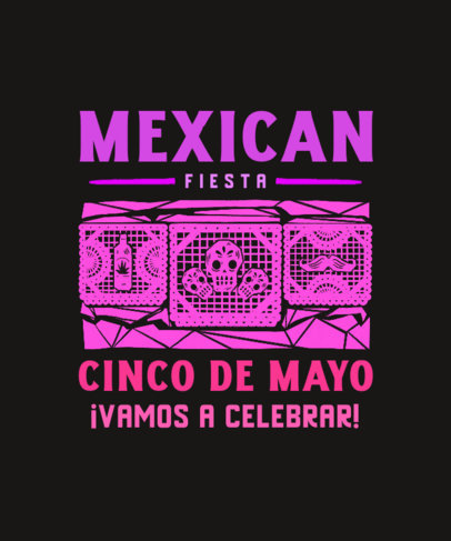 T-Shirt Design Template to Celebrate Cinco de Mayo