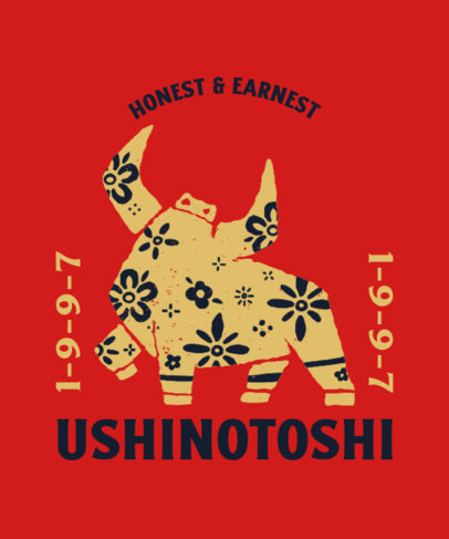 T-Shirt Design Generator Featuring Animal Graphics Inspired by the Chinese Zodiac 