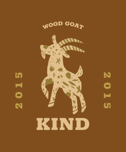 T-Shirt Design Maker Featuring a Year of the Goat Theme 