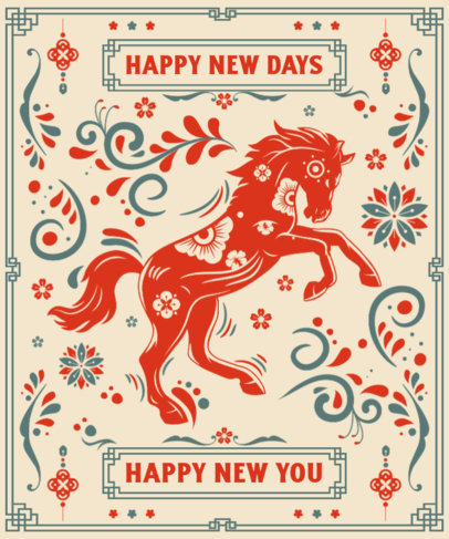T-Shirt Design Creator with a Positive Vibe for the Chinese New Year