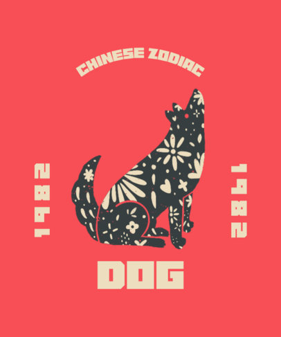 T-Shirt Design Generator With a Year of the Dog-Themed Illustration 