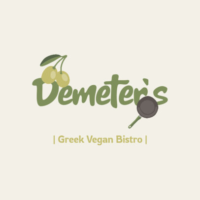 Online Logo Maker for a Vegan Restaurant