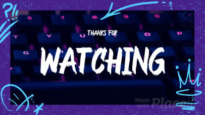 Twitch Stream Ended Screen Video Maker Featuring a Graffiti Aesthetic