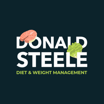 Nutritionist Logo Maker Featuring Food Icons