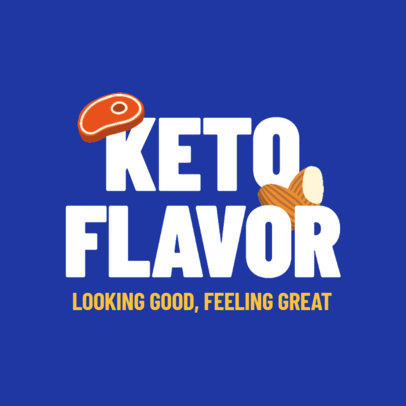 Logo Template for a Keto Diet-Focused Dietitian with Minimal Icons