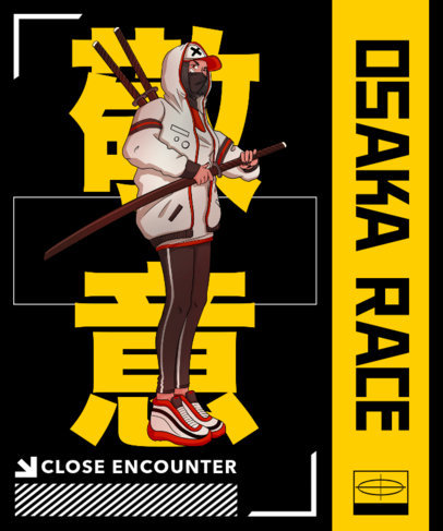 Fashion-Inspired T-Shirt Design Maker Featuring a Character with Drip  3648b