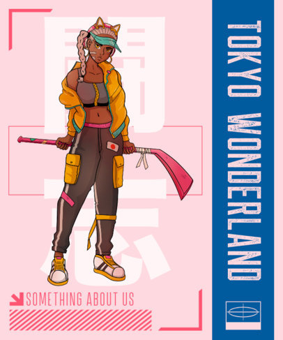 T-Shirt Design Generator Featuring an Anime Character in a Drippy Outfit 3648f