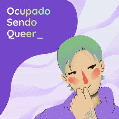 Podcast Cover template featuring LGBTQ Characters