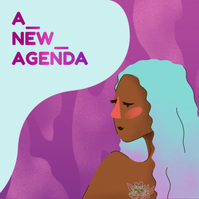 Podcast Cover Maker Featuring a Fluid Background and LGBTQ Characters 