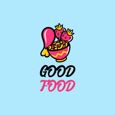 Modern Logo Maker with Healthy Food Graphics