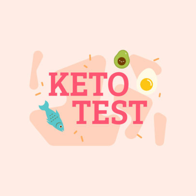 Logo Maker for Keto Products Featuring Food Graphics 