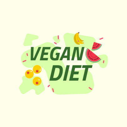 Vegan-Themed Logo Generator Featuring Fruit Graphics 