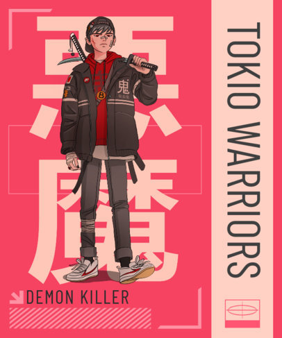 T-Shirt Design Generator Featuring a Character in a Cool Outfit 3648c