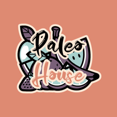 Diet-Themed Logo Template with a Fruity Graphic