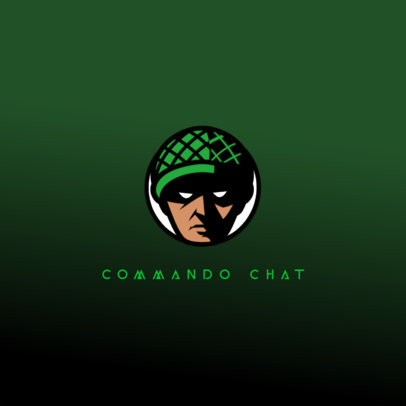 Emblem Logo Maker Featuring a Soldier Graphic