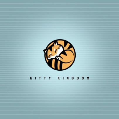 Logo Generator Featuring a Round Emblem of a Cat