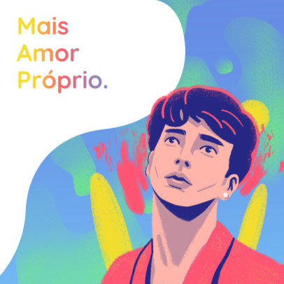 LGBT Pride-Themed Podcast Cover Generator With a Colorful Background 