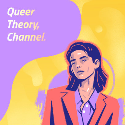 Podcast Cover Template for LGBTQ Themed Shows 
