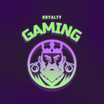 Logo Maker for Gamers with a King Graphic in a Round Emblem