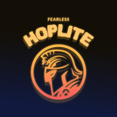 Gaming Logo Maker with a Spartan Warrior Emblem