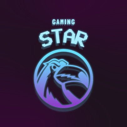 Gaming Logo Template with a Toucan Graphic 4326m